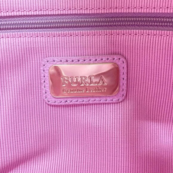 Auth FURLA pinsatchel - Light Pink Leather Handbag - Picture 6 of 11